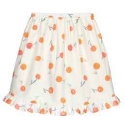 Bonpoint-Кремовая юбка из органического хлопка | Childrensalon Outlet