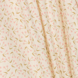 بونبوان-فستان قطن تويل لون عاجي وزهري | Childrensalon Outlet