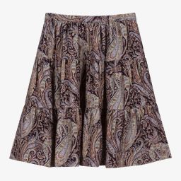 Bonpoint-Purple Liberty Print Skirt | Childrensalon Outlet