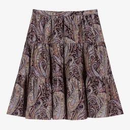 Bonpoint-Purple Liberty Print Skirt | Childrensalon Outlet