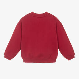 بونبوان-سويتشيرت بطبعة ثعبان قطن لون احمر | Childrensalon Outlet