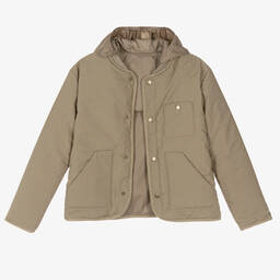 Bonpoint-Teen Boys Beige Cotton Padded Jacket | Childrensalon Outlet