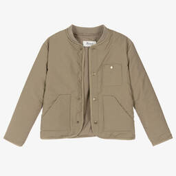 Bonpoint-Teen Boys Beige Cotton Padded Jacket | Childrensalon Outlet
