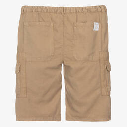 Bonpoint-Teen Boys Beige Lyocell Cargo Shorts | Childrensalon Outlet