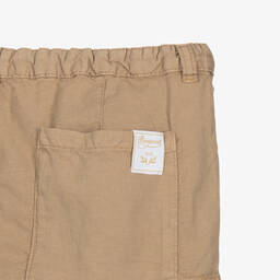 Bonpoint-Teen Boys Beige Lyocell Cargo Shorts | Childrensalon Outlet