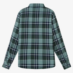 Bonpoint-Teen Boys Blue & Green Check Shirt | Childrensalon Outlet