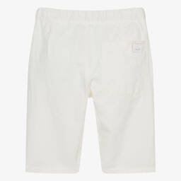 Bonpoint-Teen Boys Ivory Lyocell Shorts | Childrensalon Outlet