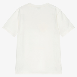 Bonpoint-تيشيرت تينز ولادي قطن جيرسي لون عاجي | Childrensalon Outlet