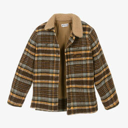 Bonpoint-Teen Boys Plaid Shirt-Jacket | Childrensalon Outlet