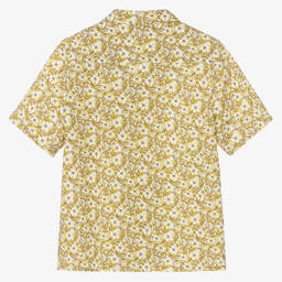 Bonpoint-Teen Boys Yellow Floral Liberty Shirt | Childrensalon Outlet
