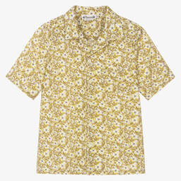 Bonpoint-Teen Boys Yellow Floral Liberty Shirt | Childrensalon Outlet