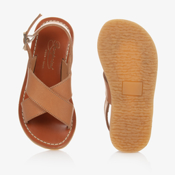 Bonpoint-Teen Brown Leather Sandals | Childrensalon Outlet