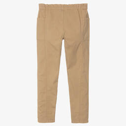 Bonpoint-Teen Girls Beige Cotton Twill Trousers | Childrensalon Outlet