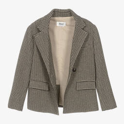 بونبوان-جاكيت بلايزر مزيج قطن وصوف لون بيج تينز بناتي | Childrensalon Outlet