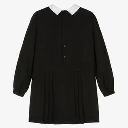 Bonpoint-Teen Girls Black Cherry Collar Dress | Childrensalon Outlet