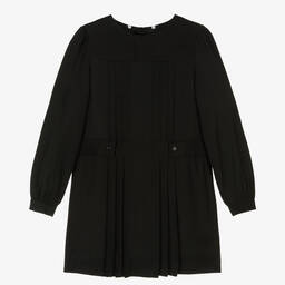 Bonpoint-Teen Girls Black Cherry Collar Dress | Childrensalon Outlet