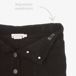 بونبوان-تنورة بأزرار قطن كوردروي لون أسود تينز بناتي | Childrensalon Outlet