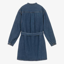 Bonpoint-Teen Girls Blue Denim Belted Dress | Childrensalon Outlet