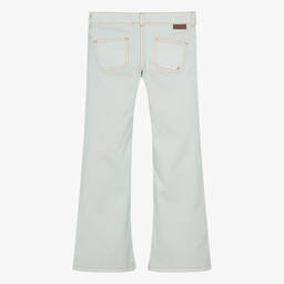 Bonpoint-Teen Girls Blue Denim Wide-Leg Jeans | Childrensalon Outlet