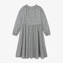 Bonpoint-Teen Girls Blue Liberty Print Cotton Dress | Childrensalon Outlet