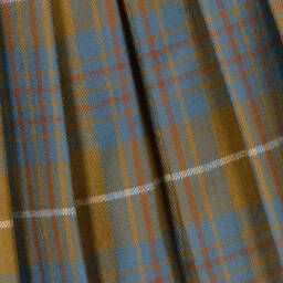 Bonpoint-Teen Girls Blue Tartan Wool Pleated Skirt | Childrensalon Outlet