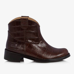 Bonpoint-Teen Girls Brown Leather Ankle Boots | Childrensalon Outlet