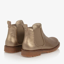 Bonpoint-Teen Girls Gold Metallic Ankle Boots | Childrensalon Outlet