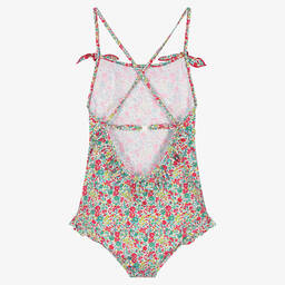 Bonpoint-Красно-зеленый купальник в цветочек | Childrensalon Outlet