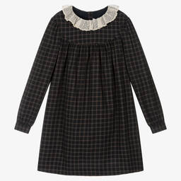 Bonpoint-Серо-розовое платье из хлопка | Childrensalon Outlet