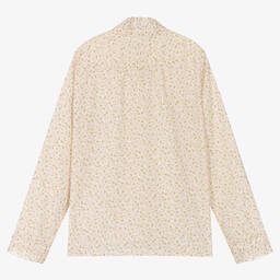 Bonpoint-Teen Girls Ivory Cotton Cherry Blouse | Childrensalon Outlet