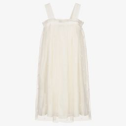 Bonpoint-Teen Girls Ivory Tulle Dress  | Childrensalon Outlet