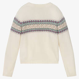 Bonpoint-Teen Girls Ivory Wool Knit Jumper | Childrensalon Outlet