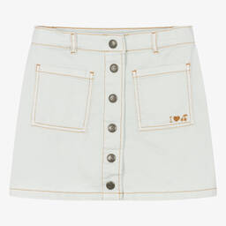 Bonpoint-Teen Girls Light Blue Denim Skirt | Childrensalon Outlet