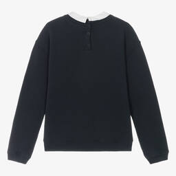 Bonpoint-Teen Girls Navy Blue Cherry Sweatshirt | Childrensalon Outlet