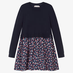 Bonpoint-Синее пальто из мериносовой шерсти | Childrensalon Outlet