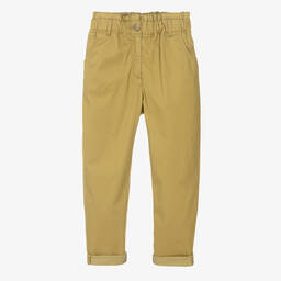 بونبوان-بنطلون تينز بناتي قطن تويل لون أخضر | Childrensalon Outlet