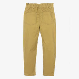 بونبوان-بنطلون تينز بناتي قطن تويل لون أخضر | Childrensalon Outlet