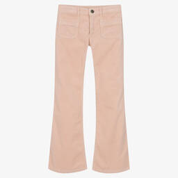 Bonpoint-Teen Girls Pink Cotton Corduroy Trousers | Childrensalon Outlet