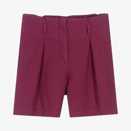 بونبوان-شورت تينز بناتي قطن بوبلين لون بنفسجي | Childrensalon Outlet