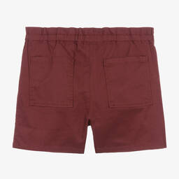Bonpoint-Teen Girls Red Cotton Twill Shorts | Childrensalon Outlet