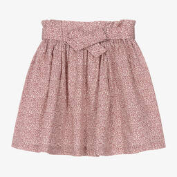 Bonpoint-Teen Girls Red Floral Poplin Skirt | Childrensalon Outlet