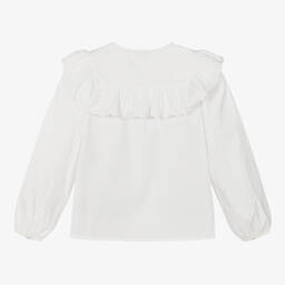 Bonpoint-Teen Girls White Cotton Blouse | Childrensalon Outlet