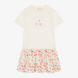 Bonpoint-Teen Girls White Cotton Cherry Dress | Childrensalon Outlet