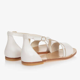 Bonpoint-Teen Girls White Leather Sandals | Childrensalon Outlet