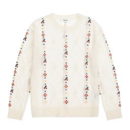 Bonpoint-Teen Ivory Cherry Sweater | Childrensalon Outlet