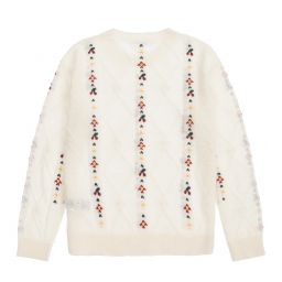 Bonpoint-Teen Ivory Cherry Sweater | Childrensalon Outlet