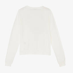 Bonpoint-Кремовый кардиган с вышитыми цветами | Childrensalon Outlet