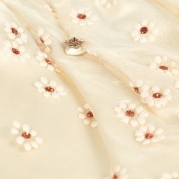 Bonpoint-Teen Ivory Floral Tulle Blouse | Childrensalon Outlet