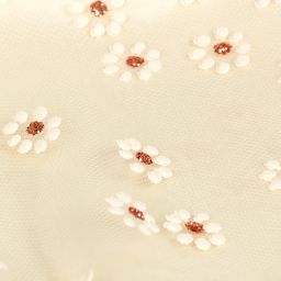 Bonpoint-Teen Ivory Floral Tulle Blouse | Childrensalon Outlet