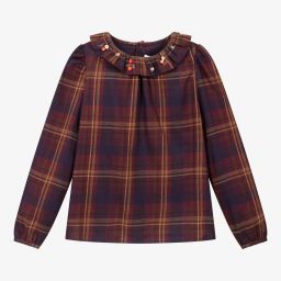 Bonpoint-Teen Red & Blue Checked Blouse | Childrensalon Outlet